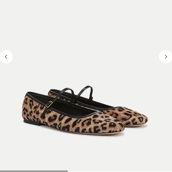 Veronica Beard Animal Print Flats with Black Trim - Picture 1 of 5